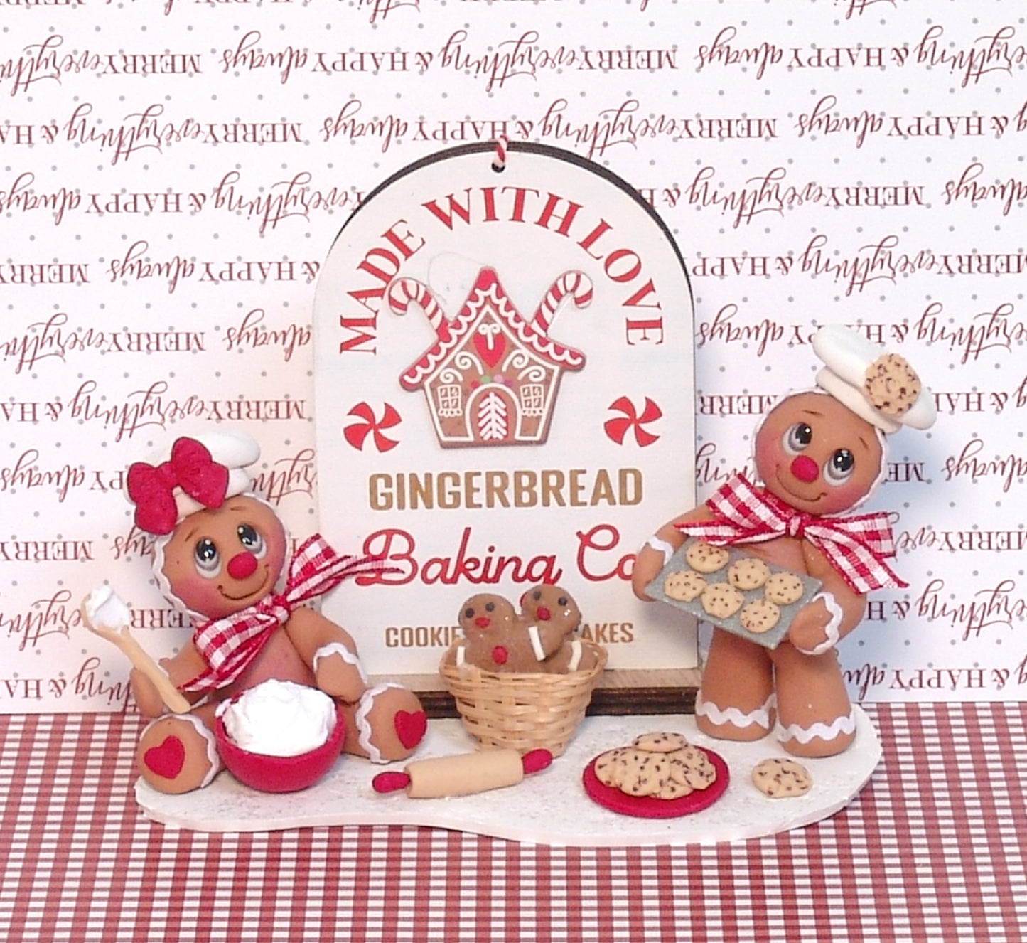Gingerbread Figurine with Gingerbread Baking Co. Sign