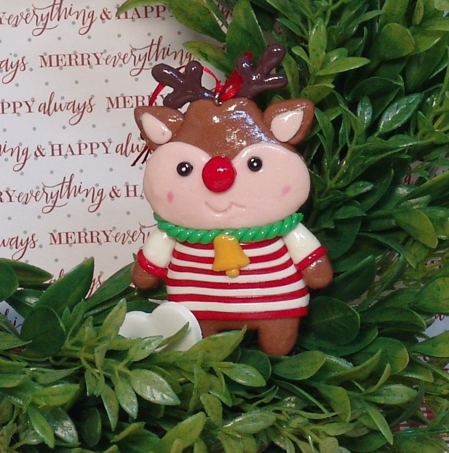 Reindeer Personalized Christmas Ornament - 2