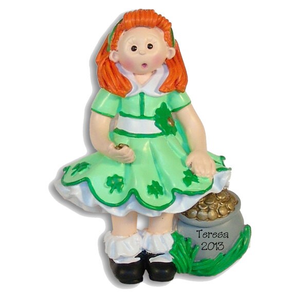 ST PATRICK'S DAY Boy Resin Personalized Christmas Ornament