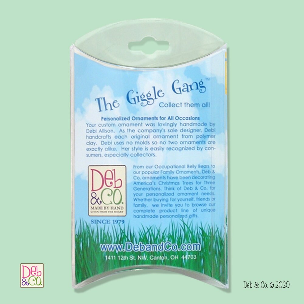 ST PATRICK'S DAY Irish Girl Handmade Polymer Clay Personalized Christmas Ornament