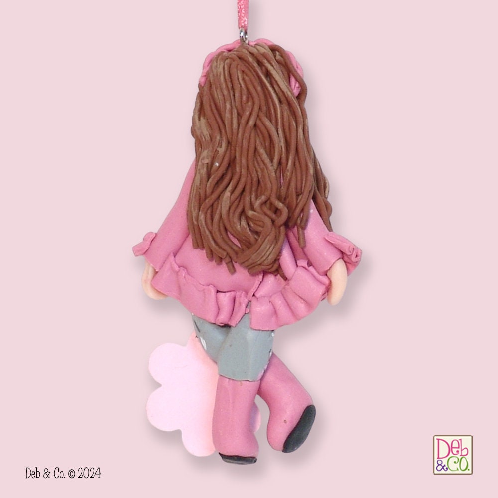 Custom Little Girl ornament from photograph HANDMADE POLYMER CLAY Ornament - Personalized Christmas Ornament in Custom Gift Box