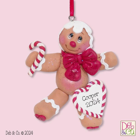 Gingerbread "Gingy" HANDMADE POLYMER CLAY Christmas Ornament