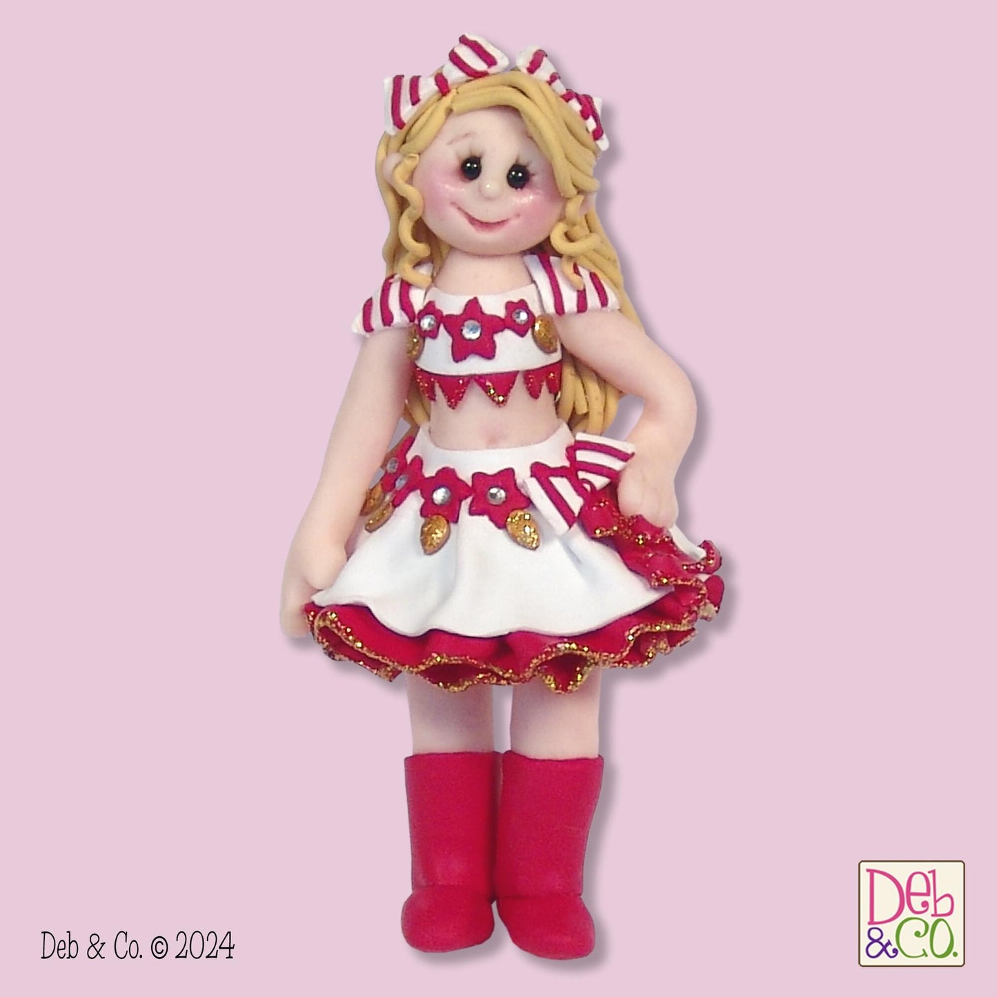 Custom Little Girl in Costume Ornament HANDMADE POLYMER CLAY Ornament - Personalized Christmas Ornament