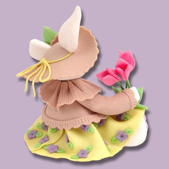 Personalized Belly Bunny Girl Figurine Ornament Handmade Polymer Clay