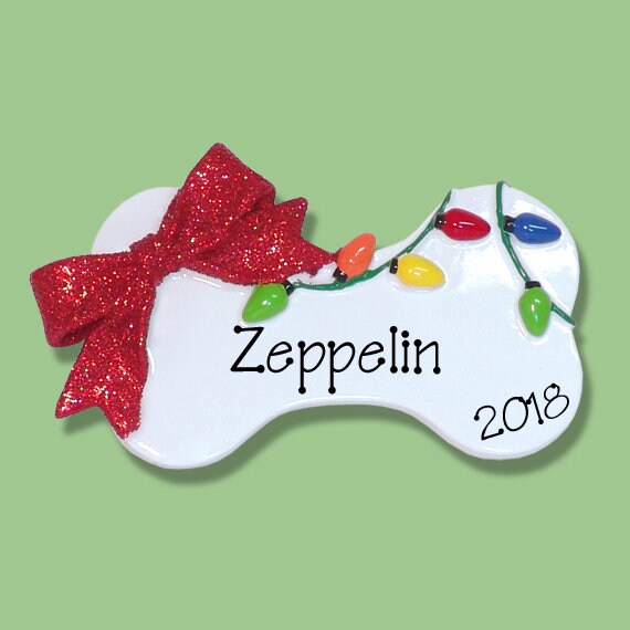 Personalized Dogbone Christmas Ornament - Dog Bone Personalized Pet Ornaments - Gifts for Pets - Dog Ornament