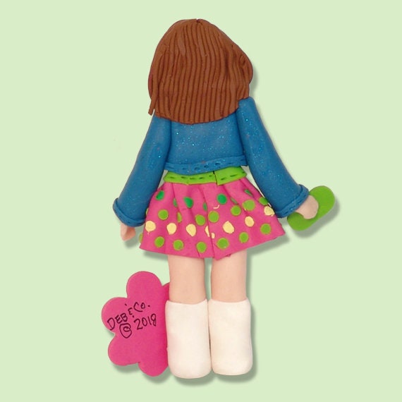 Girl with Cell Phone, Personalized Christmas Ornament, HANDMADE Polymer Clay Ornament, Personalized Ornaments, Custom Ornaments,Teenage Girl