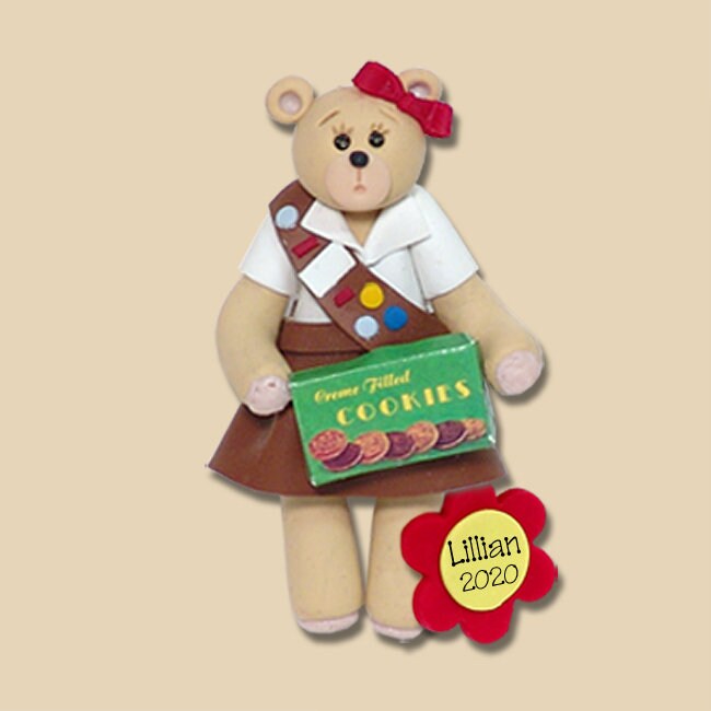 Personalized Brownie Ornament in Custom Gift Box - HANDMADE Polymer Clay, Personalized Christmas Ornaments