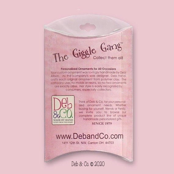 Little Girl Toddler with Blanket HANDMADE Polymer Clay Personalized Ornament in Custom Gift Box - BLONDE ONLY