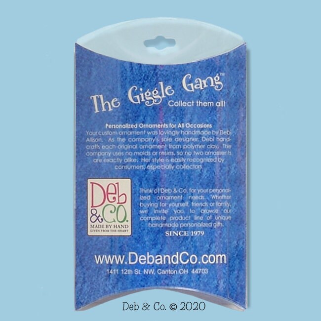 Little BoyToddler with Blanket HANDMADE Polymer Clay Personalized Ornament in Custom Gift Box