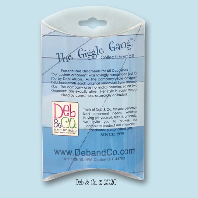 Girl with Cell Phone Handbag, Personalized Christmas Ornament, HANDMADE Polymer Clay Ornament