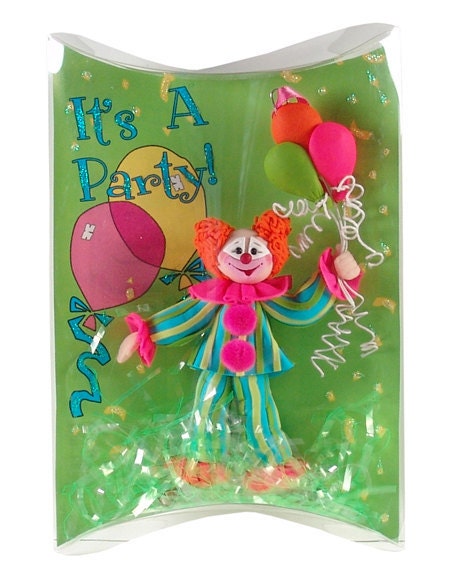 PERSONALIZED CLOWN / BIRTHDAY / Christmas Ornament Polymer Clay