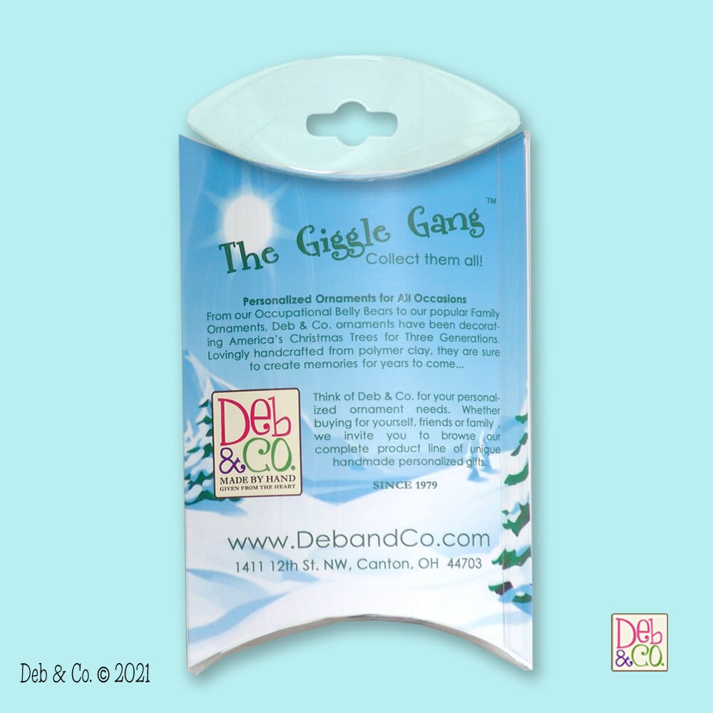 Personalized Christmas Ornaments, Boy with Sled Personalized Ornament,Polymer Clay HANDMADE Ornament in Custom Gift Box