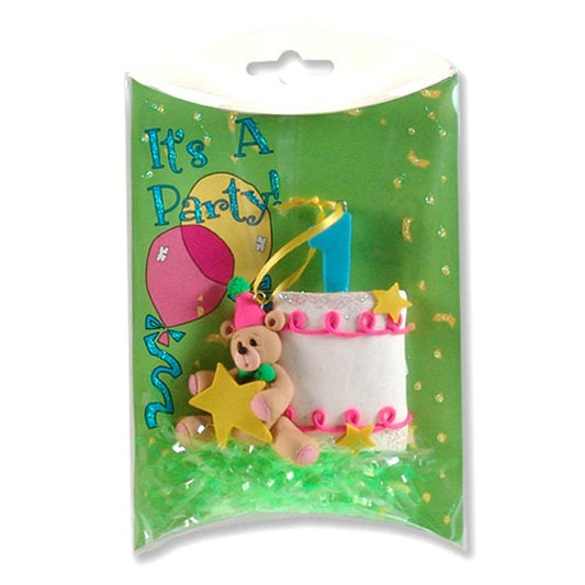 PERSONALIZED 2nd BIRTHDAY Cake Christmas Ornament HANDMADE Polymer Clay