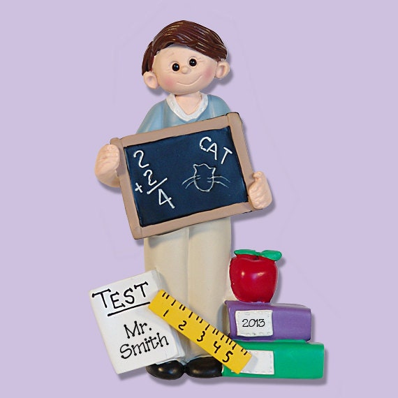 MALE TEACHER'S Gift - Personalized Christmas Ornaments - Gifts for Teachers - Personalized Teacher Ornaments - Ornament for Male Teacher