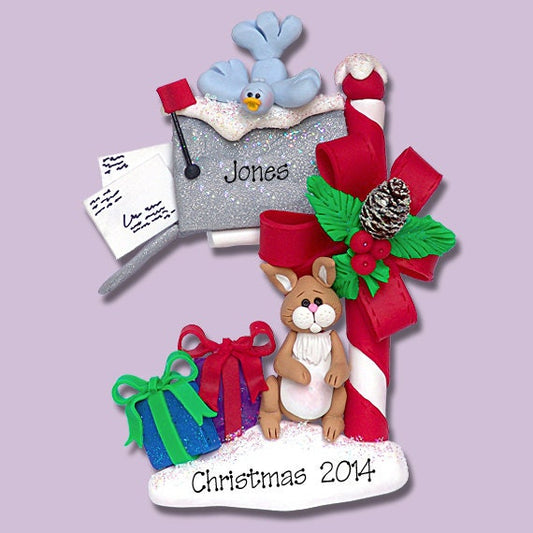 Christmas Mail Box  HANDMADE POLYMER CLAY Personalized Christmas Ornament