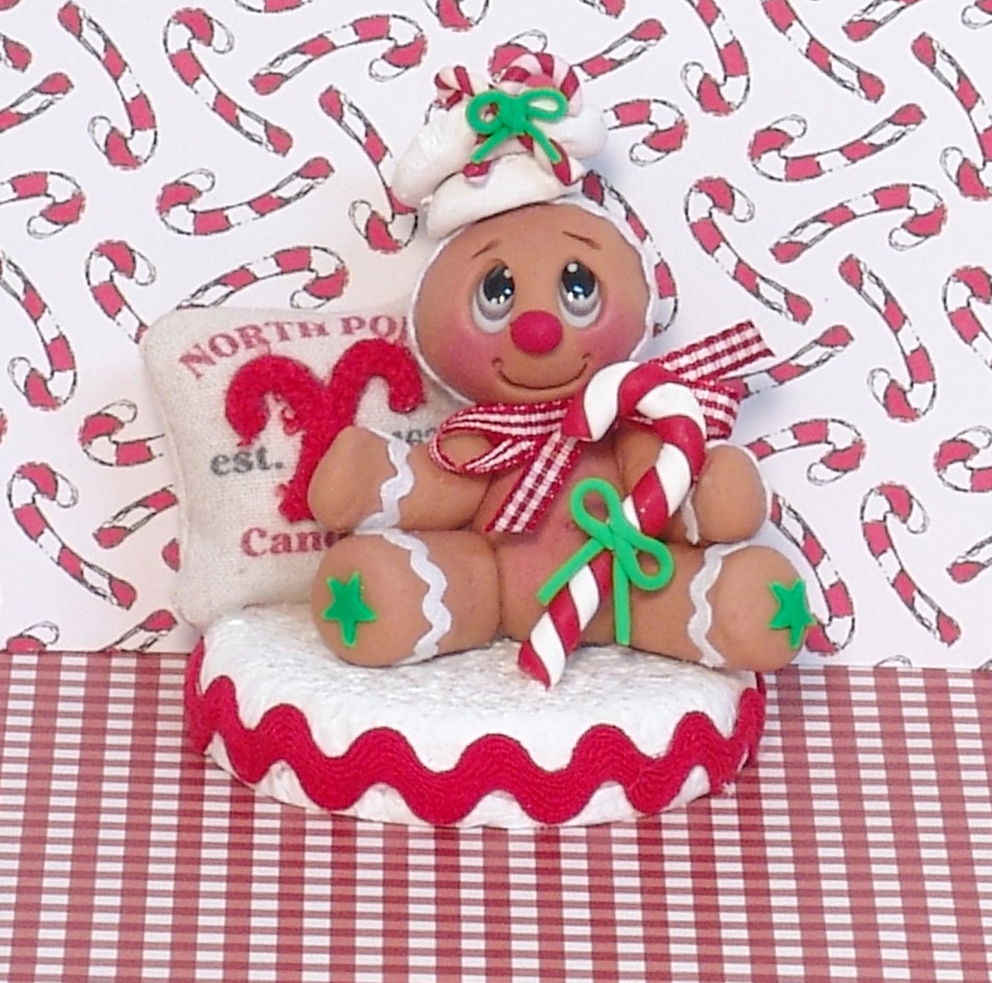 Gingy with Candy Cane and Flower Sack