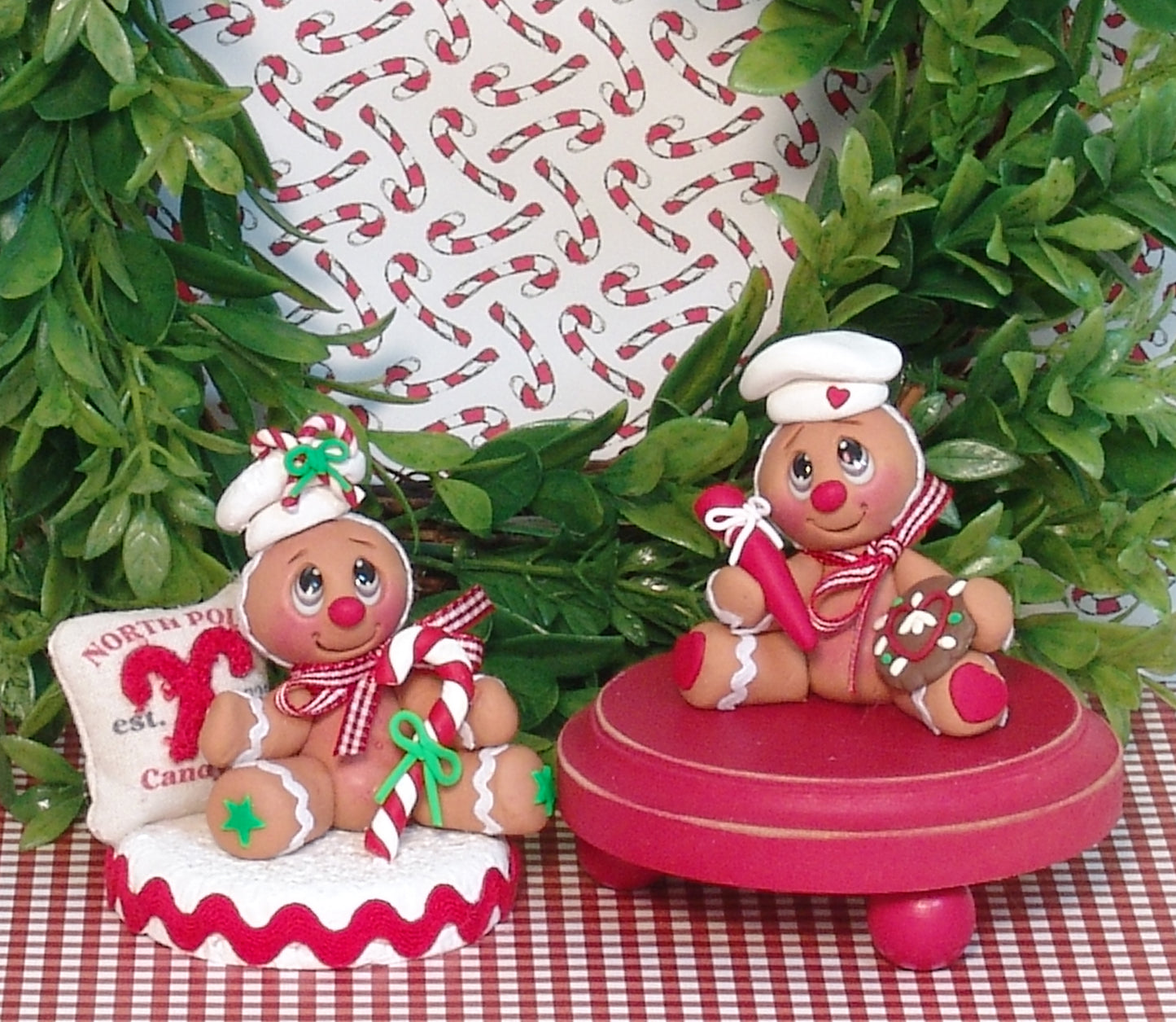 Gingy with Candy Cane and Flower Sack