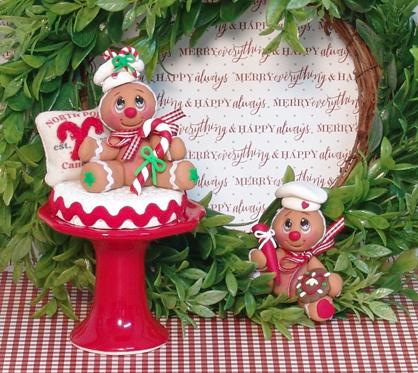 Gingy with Candy Cane and Flower Sack