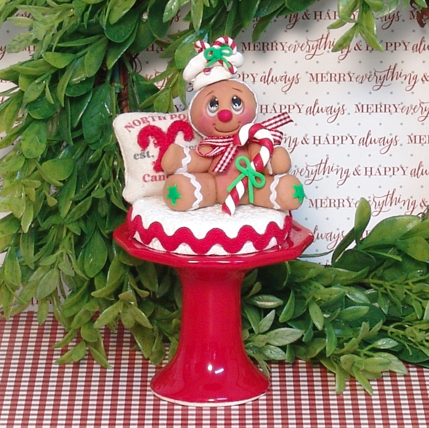 Gingy with Candy Cane and Flower Sack