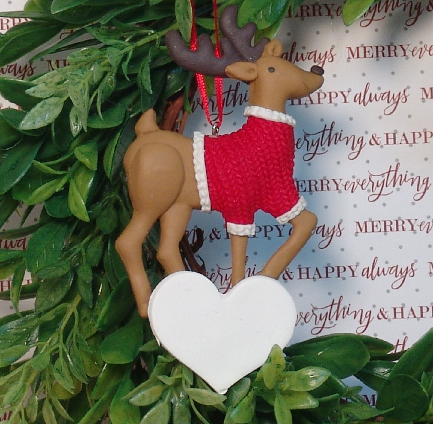 Reindeer Personalized Christmas Ornament