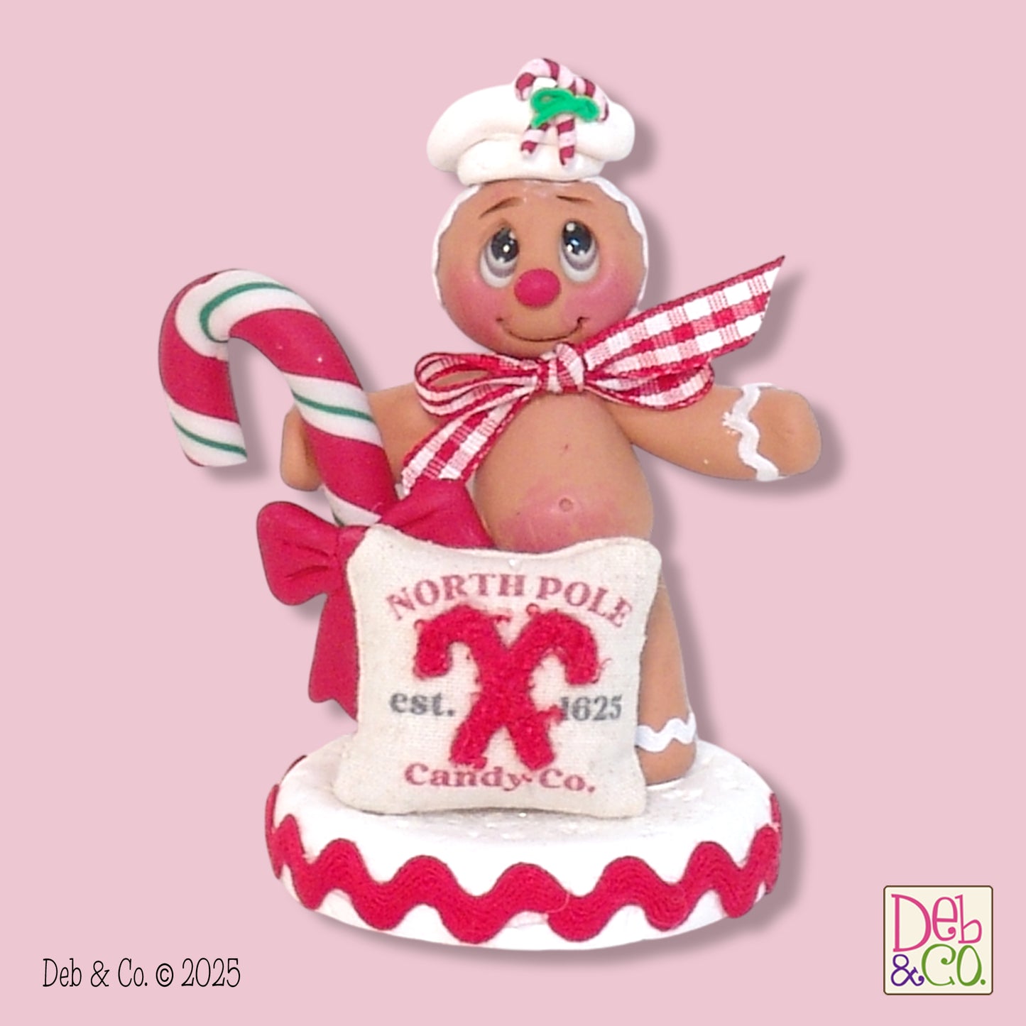 Gingerbread Figurine with Large Candy Cane
