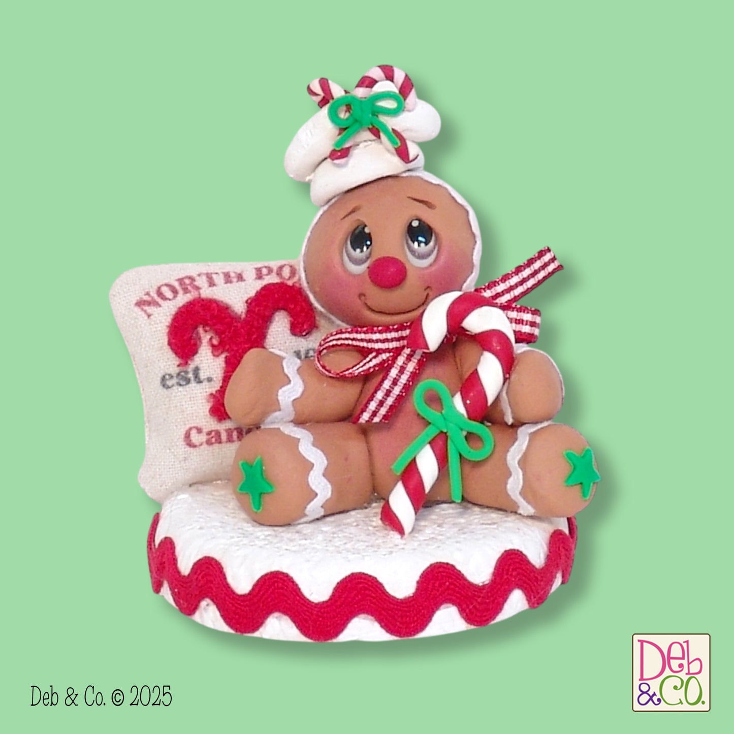 Gingy with Candy Cane and Flower Sack