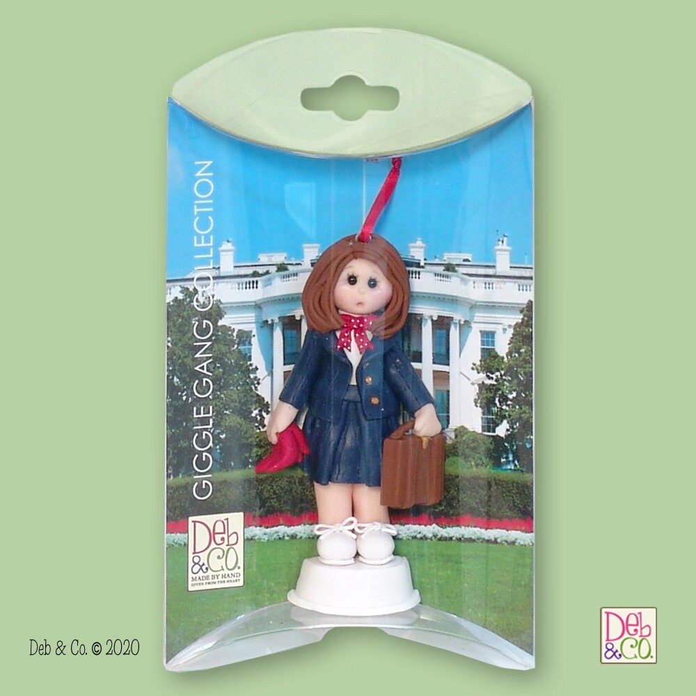 Blonde FEMALE ATTORNEY / Law / Business Handmade Polymer Clay Personalized Christmas Ornament