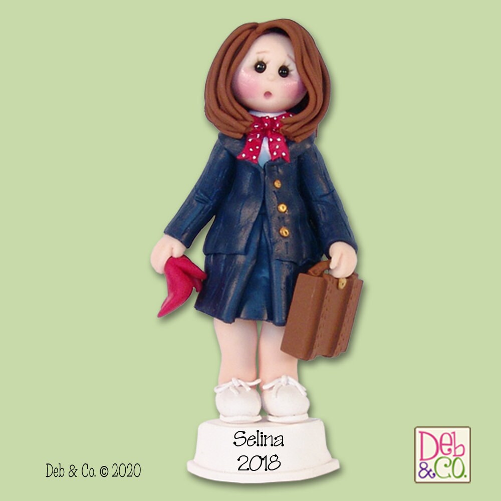 FEMALE ATTORNEY / Law / Business Handmade Polymer Clay Personalized Christmas Ornament