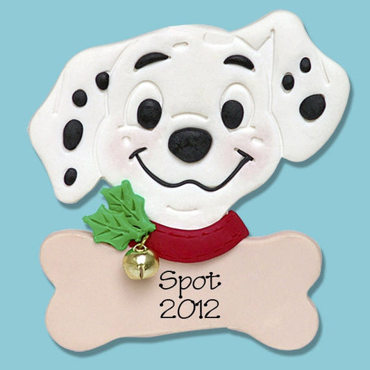 DALMATIAN  Personalized Dog Christmas Ornament HANDMADE Polymer Clay / Personalized Dalmatian Ornament