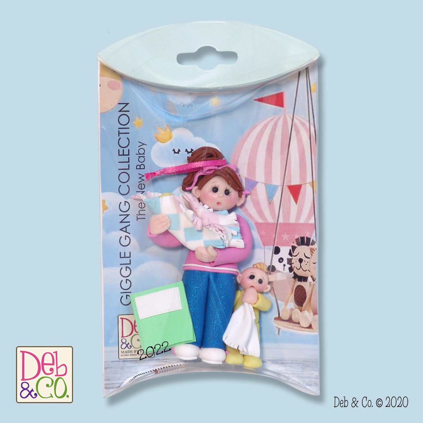 New MOM & BABY / Baby Sitter with toddler - Handmade Polymer Clay Personalized Christmas Ornament