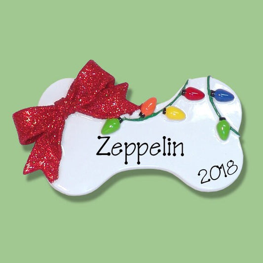 Personalized Dogbone Christmas Ornament -   Dog Bone Personalized Pet Ornaments - Gifts for Pets - Dog Ornament