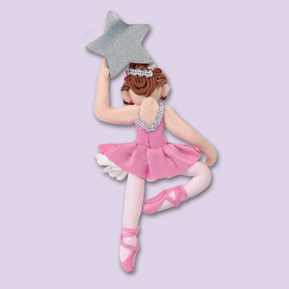 BALLERINA Ornament, Ballet Ornament, Personalized Christmas Ornament, Handmade Polymer Clay Ornament, Custom Ornaments, Dance, Dancing