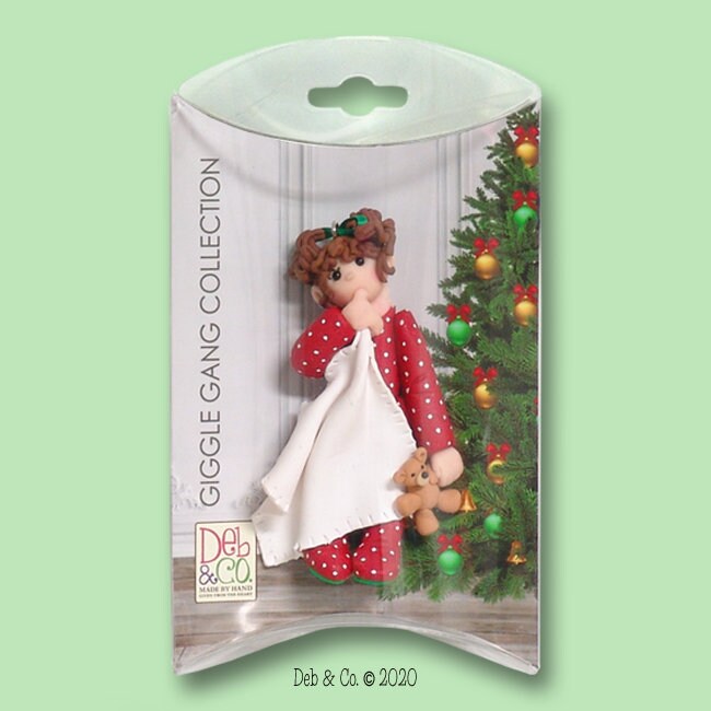 Little Girl / Toddler  HANDMADE POLYMER CLAY Ornament - Personalized Christmas Ornament in Custom Gift Box