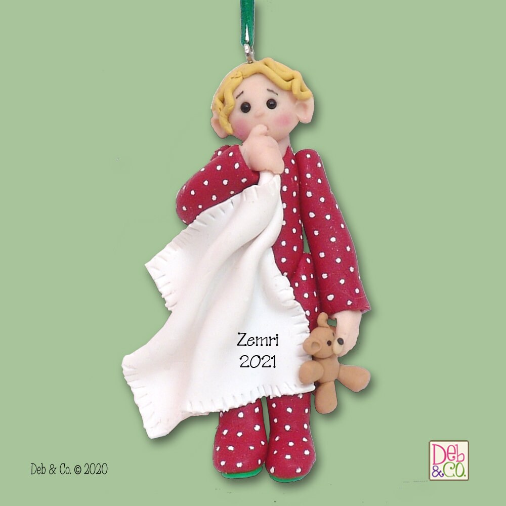 stLittle Boy / Toddler  HANDMADE POLYMER CLAY Ornament - Personalized Chrimas Ornament in Custom Gift Box