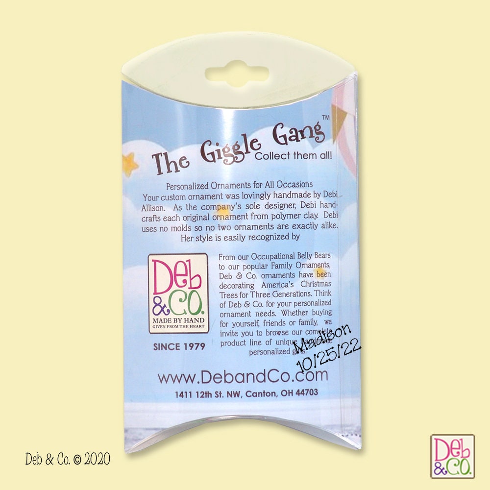 New MOM & BABY / Baby Sitter - Handmade Polymer Clay Personalized Christmas Ornament