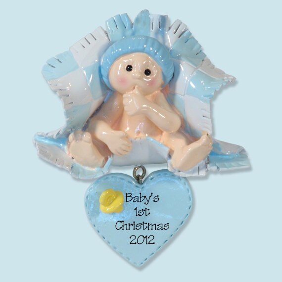 Baby's First Christmas - Personalized Baby Ornament  - RESIN Ornament