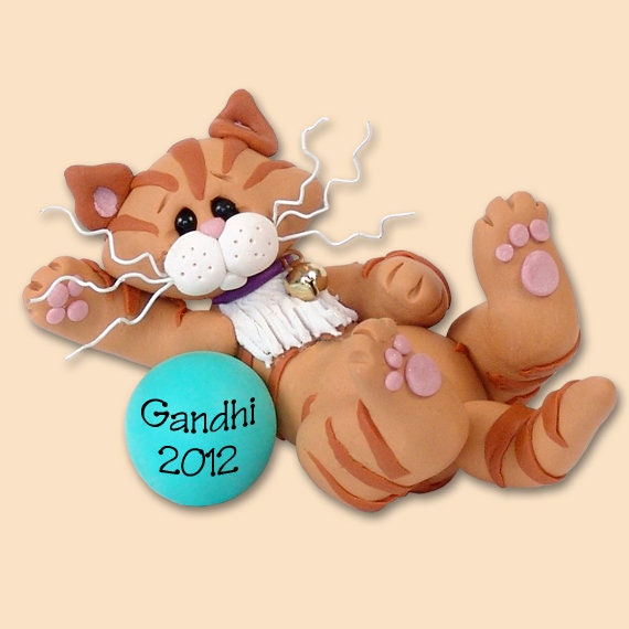 Tuxedo Cat with Plaque - "My Cat is my Love" 2 Piece Set / Handmade Polymer Clay Valentine Decoration - Choose Your Kitty