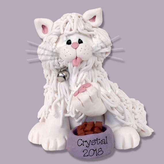 Tuxedo Cat with Plaque - "My Cat is my Love" 2 Piece Set / Handmade Polymer Clay Valentine Decoration - Choose Your Kitty