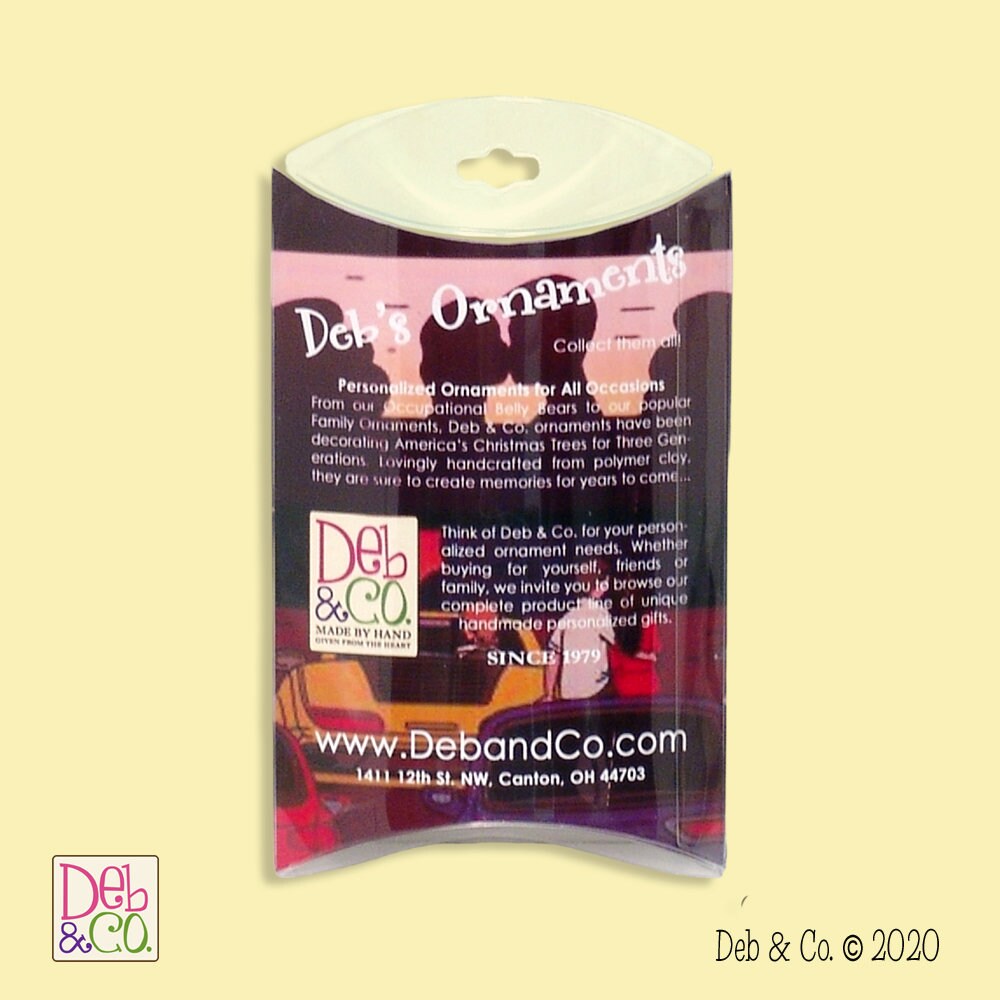 Parking Couple Personalized Couples Christmas Ornament, HANDMADE POLYMER CLAY