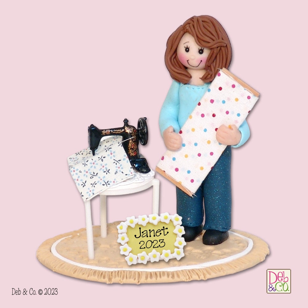 Sophie's Sewing Room Handmade Polymer Clay Figurine - Tier Tray Decor