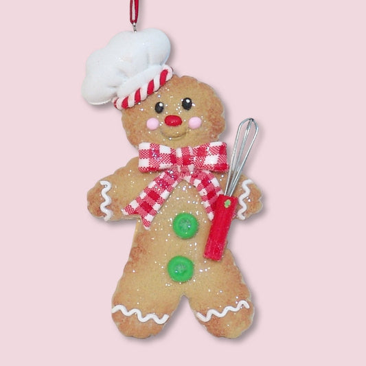 Gingerbread Clay Figure HANDMADE POLYMER CLAY Christmas Ornament