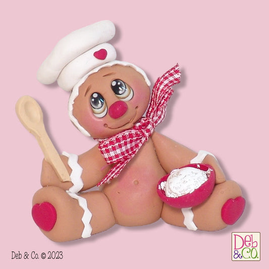 Gingerbread Clay Figure HANDMADE POLYMER CLAY Christmas Figurine