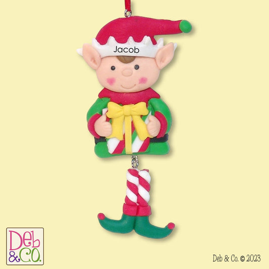 ELF Christmas Ornament HANDMADE Polymer Clay