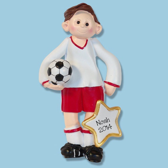 Soccer Personalized Christmas Ornament - Soccer Player Ornament - Hand Personalized