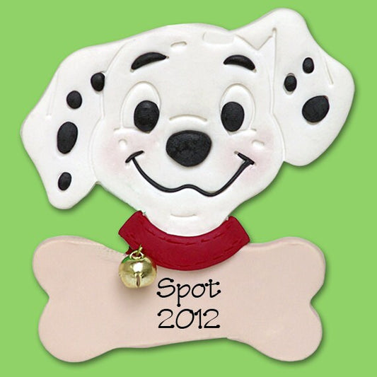 DALMATIAN  Personalized Dog Christmas Ornament HANDMADE Polymer Clay